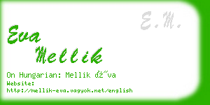 eva mellik business card